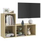 vidaXL Muebles de salón de pared 2 pzas madera ingeniería roble Sonoma
