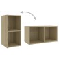 vidaXL Muebles de salón de pared 2 pzas madera ingeniería roble Sonoma