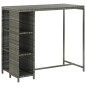 vidaXL Set de bar para jardín 5 piezas y cojines ratán sintético gris vidaXL Set de bar para jardín 5 piezas y cojines ratán sintético gris