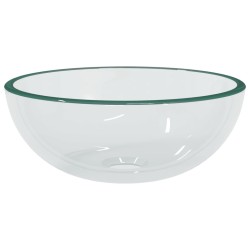 vidaXL Lavabo de vidrio templado transparente 30x12 cm