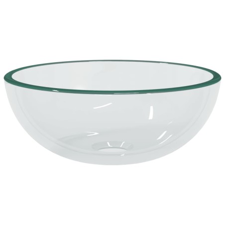 vidaXL Lavabo de vidrio templado transparente 30x12 cm