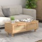 vidaXL Mesa de centro madera contrachapada y pino marrón 80x40x30 cm vidaXL Mesa de centro madera contrachapada y pino marrón 80x40x30 cm