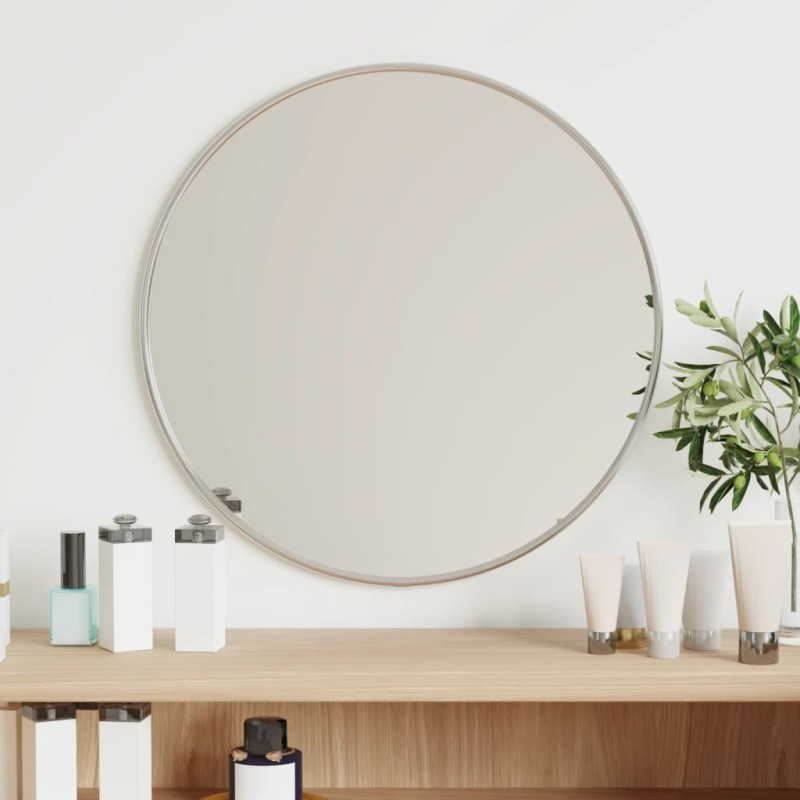 vidaXL Espejo de pared redondo plateado Ø 40 cm vidaXL Espejo de pared redondo plateado Ø 40 cm