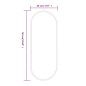 vidaXL Espejo de pared ovalado plateado 50x20 cm vidaXL Espejo de pared ovalado plateado 50x20 cm