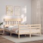 vidaXL Estructura de cama con cabecero madera maciza 140x200 cm vidaXL Estructura de cama con cabecero madera maciza 140x200 cm