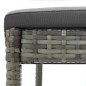 vidaXL Set de bar para jardín 5 piezas y cojines ratán sintético gris vidaXL Set de bar para jardín 5 piezas y cojines ratán sintético gris