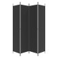 vidaXL Biombo divisor de 4 paneles de tela negro 200x220 cm vidaXL Biombo divisor de 4 paneles de tela negro 200x220 cm