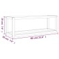 vidaXL Toallero de madera maciza nogal 60x20x20 cm vidaXL Toallero de madera maciza nogal 60x20x20 cm