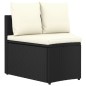 vidaXL Set de sofás de jardín 4 piezas y cojines ratán sintético negro vidaXL Set de sofás de jardín 4 piezas y cojines ratán sintético negro