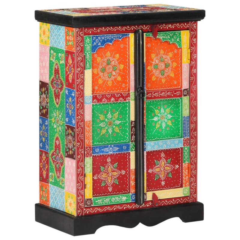vidaXL Aparador pintado a mano puertas madera maciza mango 53x30x75 cm vidaXL Aparador pintado a mano puertas madera maciza mango 53x30x75 cm