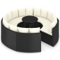 vidaXL Set de sofás de jardín 9 piezas y cojines ratán sintético negro vidaXL Set de sofás de jardín 9 piezas y cojines ratán sintético negro