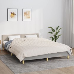 vidaXL Manta con peso tela color crema claro 220x235 cm 15 kg