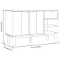 vidaXL Aparador OTTA madera maciza pino marrón y blanco 114x43x73,5 cm