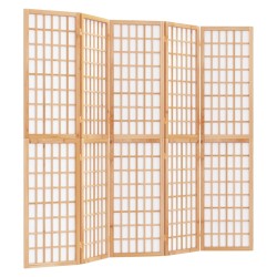 vidaXL Biombo plegable con 5 paneles estilo japonés 200x170 cm
