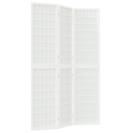 vidaXL Biombo plegable con 3 paneles estilo japonés blanco 120x170 cm