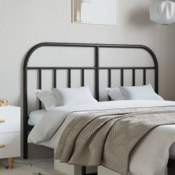 vidaXL Cabecero de metal negro 140 cm