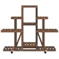 vidaXL Soporte de flores con ruedas madera maciza abeto 110x25x101 cm vidaXL Soporte de flores con ruedas madera maciza abeto 110x25x101 cm