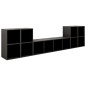 vidaXL Muebles de salón 5 piezas madera de ingeniería gris vidaXL Muebles de salón 5 piezas madera de ingeniería gris
