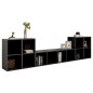 vidaXL Muebles de salón 5 piezas madera de ingeniería gris vidaXL Muebles de salón 5 piezas madera de ingeniería gris