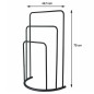 Bathroom Solutions Toallero de pie de metal negro 49,5x75 cm