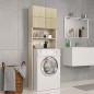 vidaXL Armario de lavadora madera color roble sonoma 64x25,5x190 cm