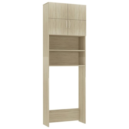 vidaXL Armario de lavadora madera color roble sonoma 64x25,5x190 cm