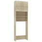 vidaXL Armario de lavadora madera color roble sonoma 64x25,5x190 cm