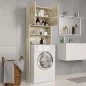 vidaXL Armario de lavadora madera color roble sonoma 64x25,5x190 cm