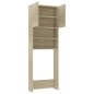 vidaXL Armario de lavadora madera color roble sonoma 64x25,5x190 cm