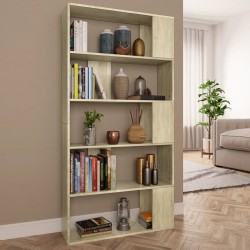 vidaXL Estantería madera contrachapada color roble Sonoma 80x24x159 cm