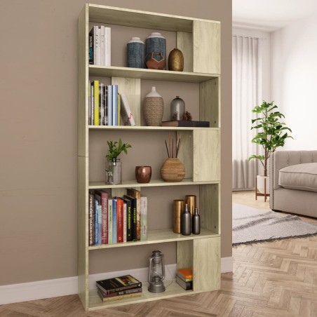 vidaXL Estantería madera contrachapada color roble Sonoma 80x24x159 cm