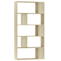 vidaXL Estantería madera contrachapada color roble Sonoma 80x24x159 cm