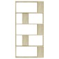 vidaXL Estantería madera contrachapada color roble Sonoma 80x24x159 cm vidaXL Estantería madera contrachapada color roble Sonoma 80x24x159 cm