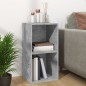 vidaXL Caja para discos de vinilo madera contrachapada gris 71x34x36cm vidaXL Caja para discos de vinilo madera contrachapada gris 71x34x36cm