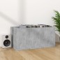 vidaXL Caja para discos de vinilo madera contrachapada gris 71x34x36cm vidaXL Caja para discos de vinilo madera contrachapada gris 71x34x36cm