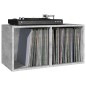 vidaXL Caja para discos de vinilo madera contrachapada gris 71x34x36cm vidaXL Caja para discos de vinilo madera contrachapada gris 71x34x36cm