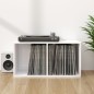 vidaXL Caja para discos vinilo madera contrachapada blanco 71x34x36cm vidaXL Caja para discos vinilo madera contrachapada blanco 71x34x36cm