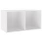 vidaXL Caja para discos vinilo madera contrachapada blanco 71x34x36cm vidaXL Caja para discos vinilo madera contrachapada blanco 71x34x36cm