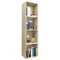 vidaXL Estantería libros madera contrachapada blanco roble 36x30x143cm