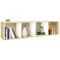vidaXL Estantería libros madera contrachapada blanco roble 36x30x143cm