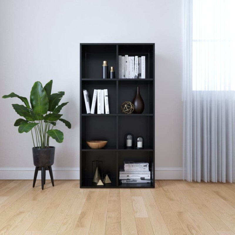 vidaXL Estantería/Aparador madera contrachapada negro 66x30x130 cm vidaXL Estantería/Aparador madera contrachapada negro 66x30x130 cm