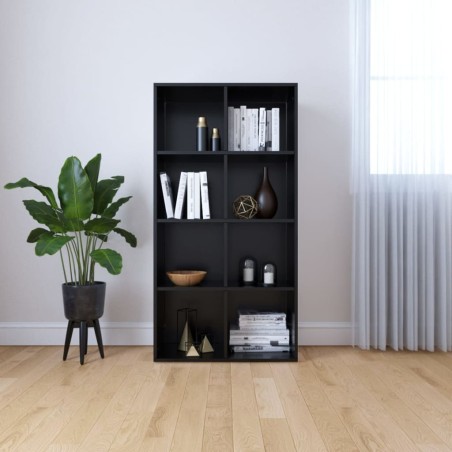 vidaXL Estantería/Aparador madera contrachapada negro 66x30x130 cm