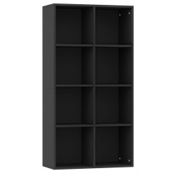 vidaXL Estantería/Aparador madera contrachapada negro 66x30x130 cm