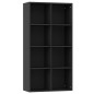 vidaXL Estantería/Aparador madera contrachapada negro 66x30x130 cm vidaXL Estantería/Aparador madera contrachapada negro 66x30x130 cm