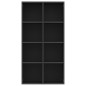vidaXL Estantería/Aparador madera contrachapada negro 66x30x130 cm vidaXL Estantería/Aparador madera contrachapada negro 66x30x130 cm