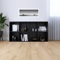 vidaXL Estantería/Aparador madera contrachapada negro 66x30x130 cm vidaXL Estantería/Aparador madera contrachapada negro 66x30x130 cm