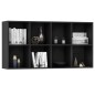 vidaXL Estantería/Aparador madera contrachapada negro 66x30x130 cm vidaXL Estantería/Aparador madera contrachapada negro 66x30x130 cm