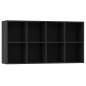 vidaXL Estantería/Aparador madera contrachapada negro 66x30x130 cm vidaXL Estantería/Aparador madera contrachapada negro 66x30x130 cm