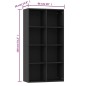 vidaXL Estantería/Aparador madera contrachapada negro 66x30x130 cm vidaXL Estantería/Aparador madera contrachapada negro 66x30x130 cm