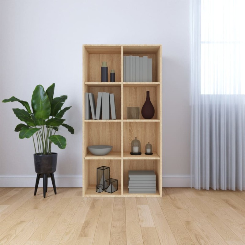 vidaXL Estantería/Aparador madera contrachapada roble 66x30x97,8 cm